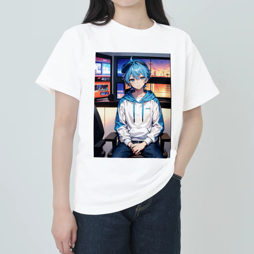 にこにこイケメンファクトリーの二橋 黎（ふたばし れい：Hutabasi rei）～星屑のアイドル～ ヘビーウェイトTシャツ