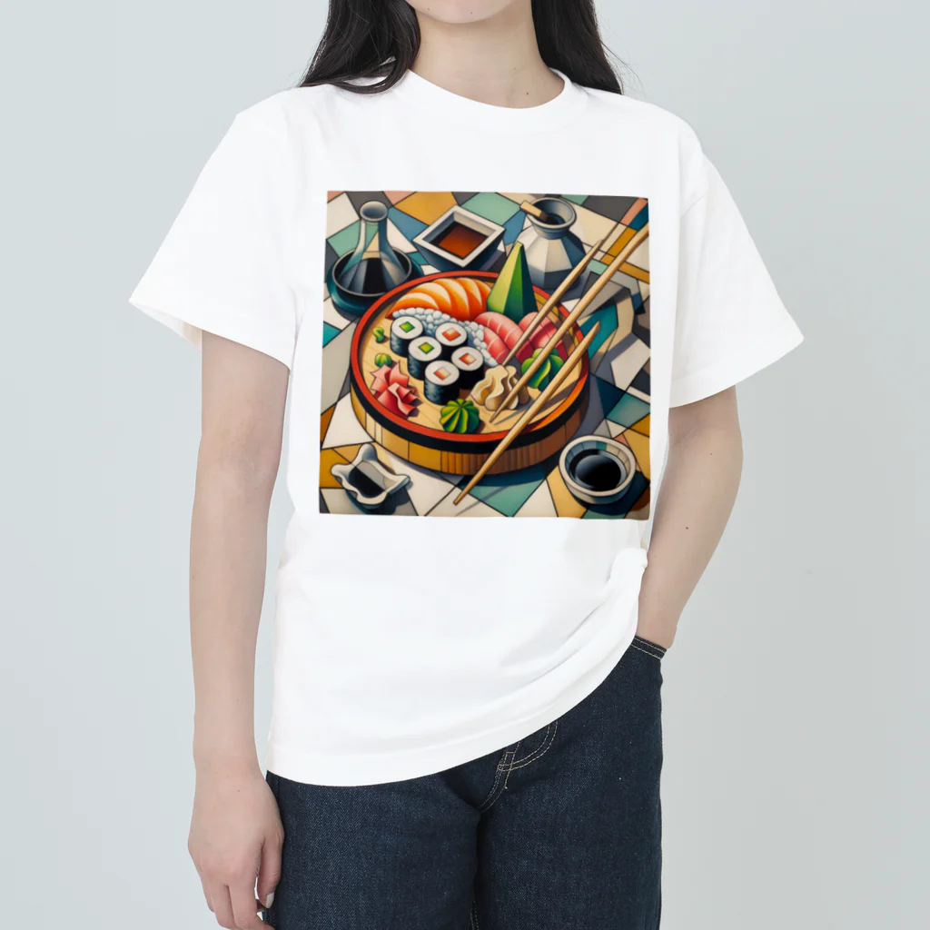 happiness_shopの江戸前の寿司をピカソ風にアレンジ Heavyweight T-Shirt