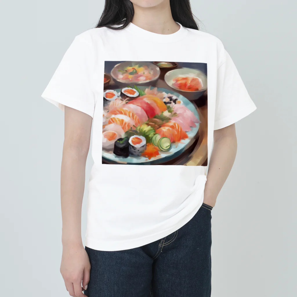 happiness_shopの美しい寿司の絵画 Heavyweight T-Shirt