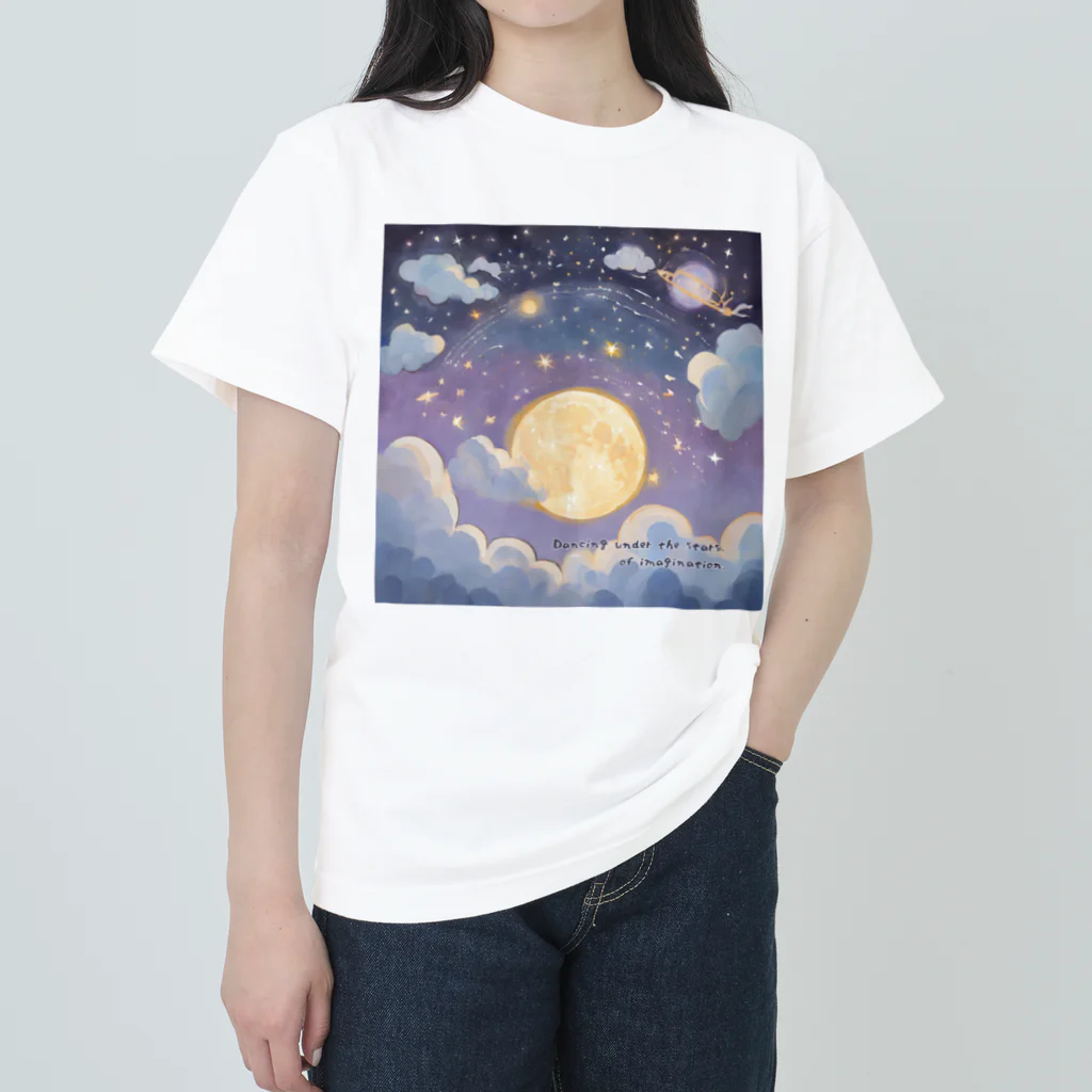 hydrangea-macrophyllaのDancing under the stars of imagination. ヘビーウェイトTシャツ