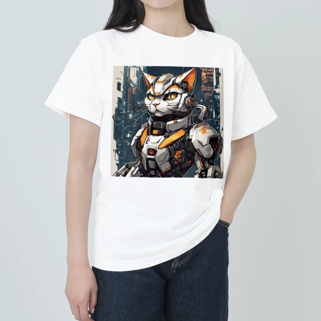 STRANGE-CATのSTRANGE-CAT メカ猫２ ヘビーウェイトTシャツ