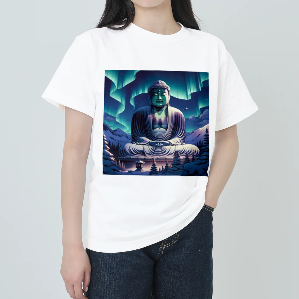 Irregular is beautifulのNorthern Zenith: The Aurora's Embrace ヘビーウェイトTシャツ