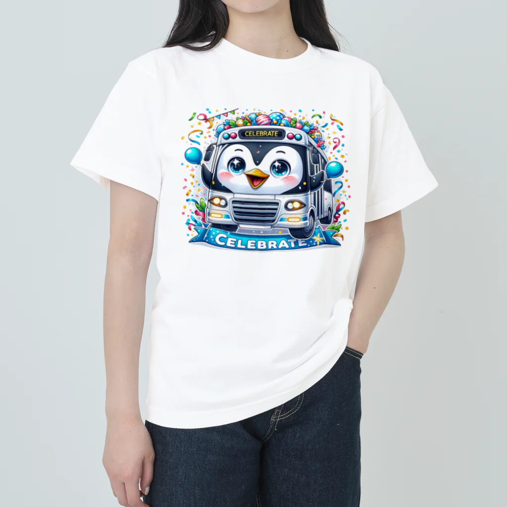 iwabousのペンギンバス ヘビーウェイトTシャツ