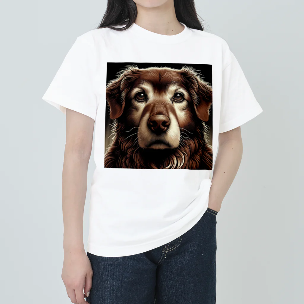 Ama'sの気難しやの犬さん Heavyweight T-Shirt