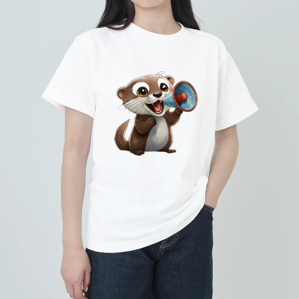 いろは物語のコツメカワウソが仲間を呼んでいます！ Heavyweight T-Shirt