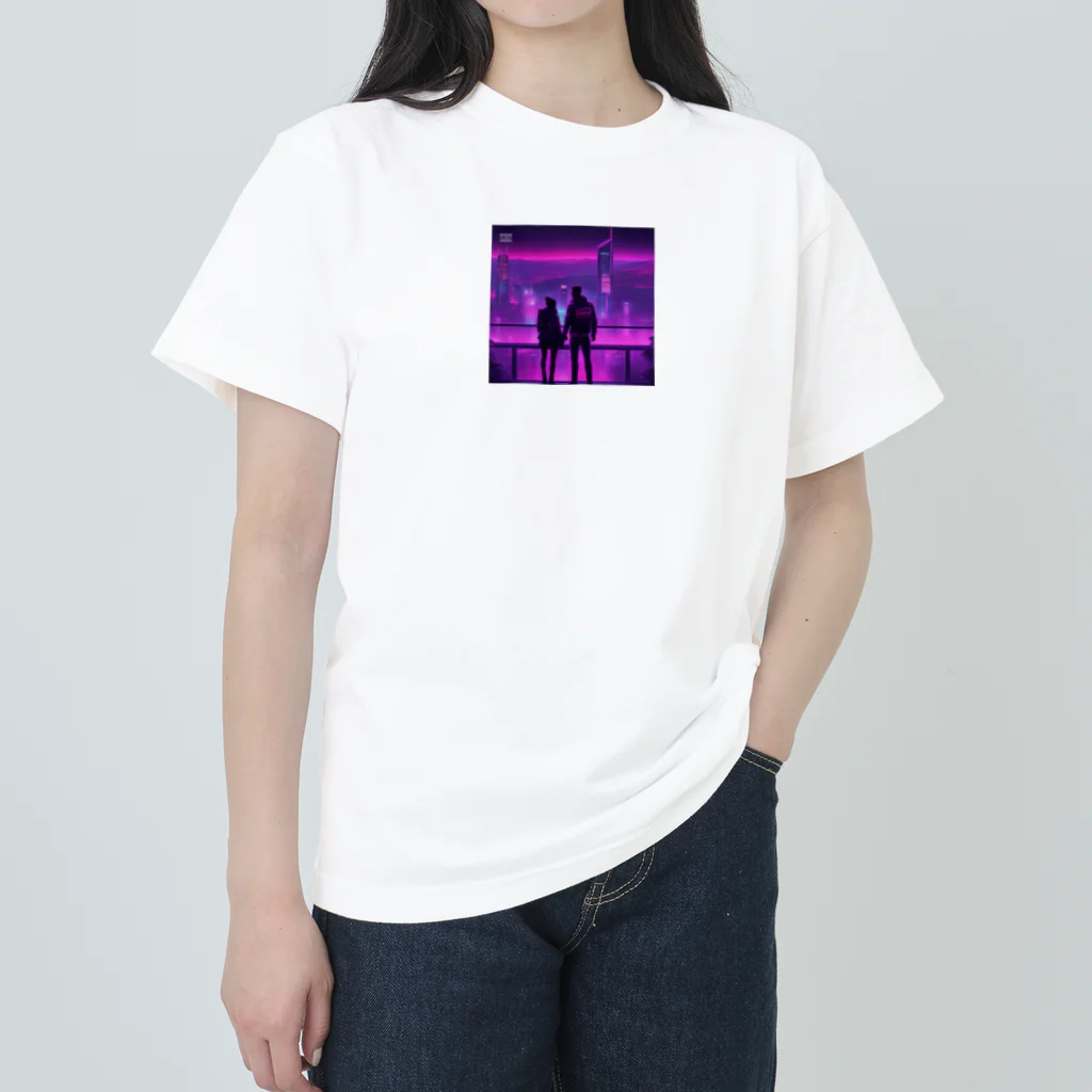 kichamanの夜景デート ヘビーウェイトTシャツ