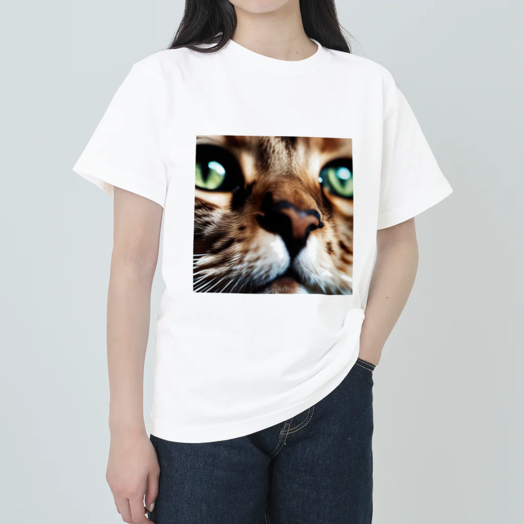 feliceのキャットフードの匂いに反応する猫 Heavyweight T-Shirt
