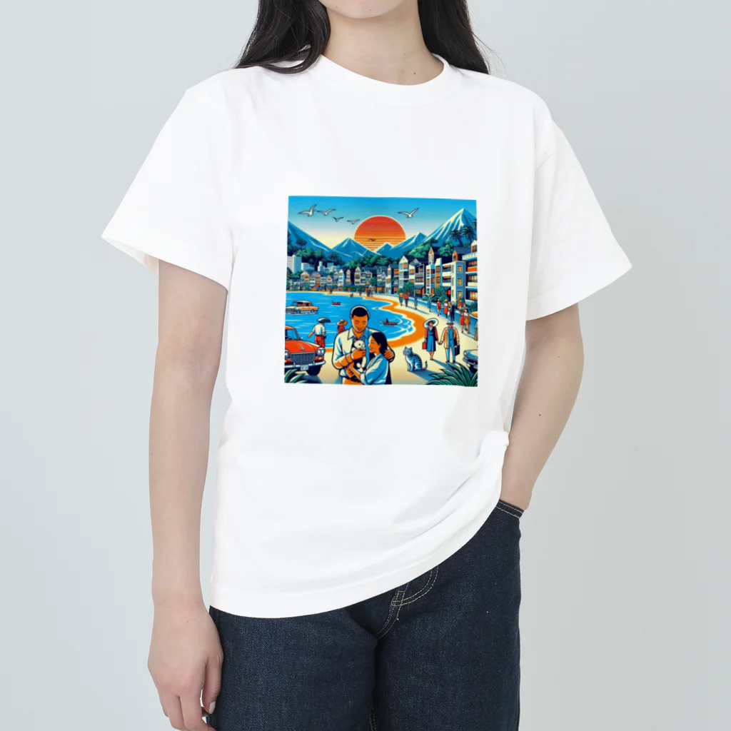 80s_popの80s CityPop No.11 ヘビーウェイトTシャツ