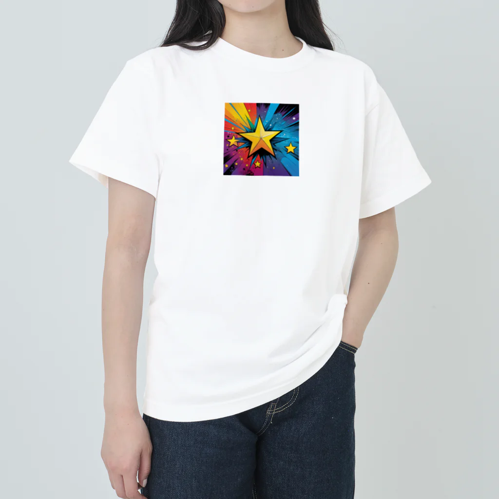 MOCHIDUKI商店のアメコミ風スター Heavyweight T-Shirt