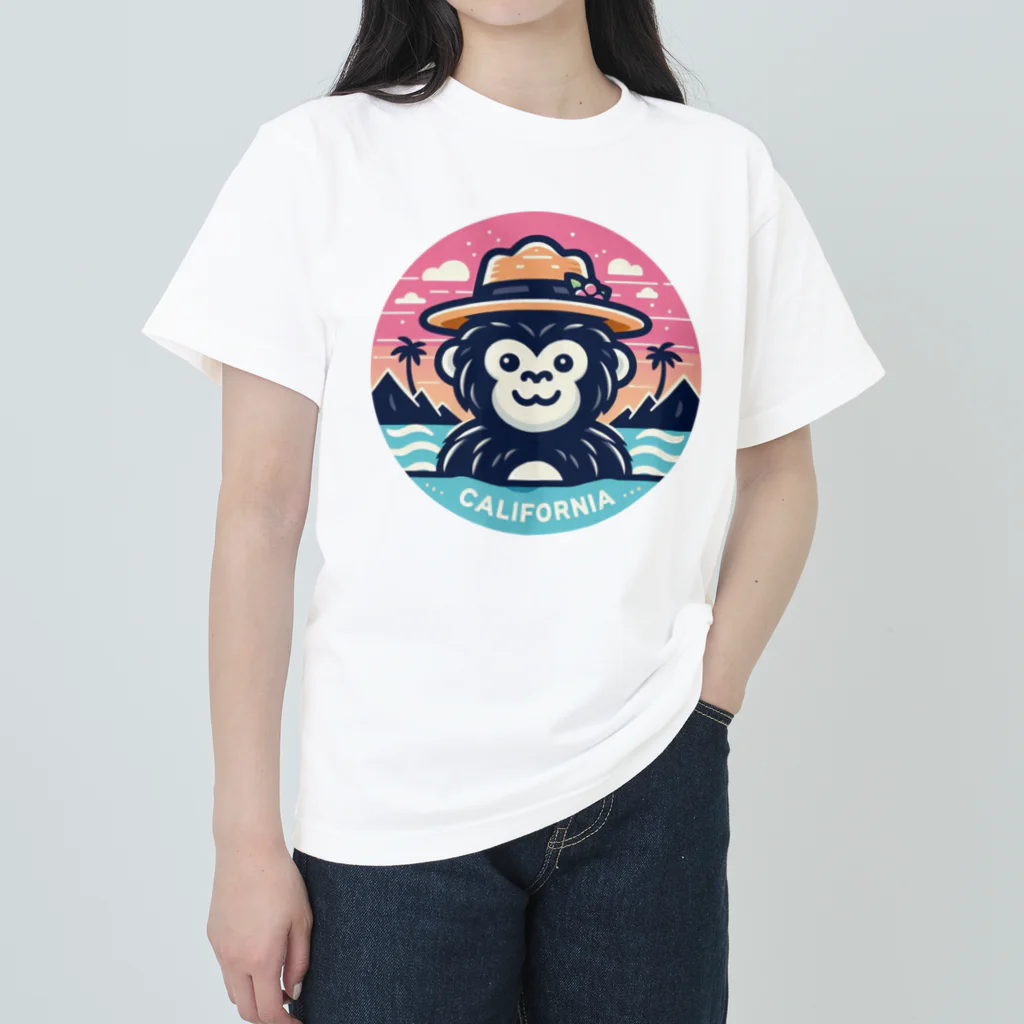 Omiya_ JAP_038のRCW_Gorilla_California ヘビーウェイトTシャツ