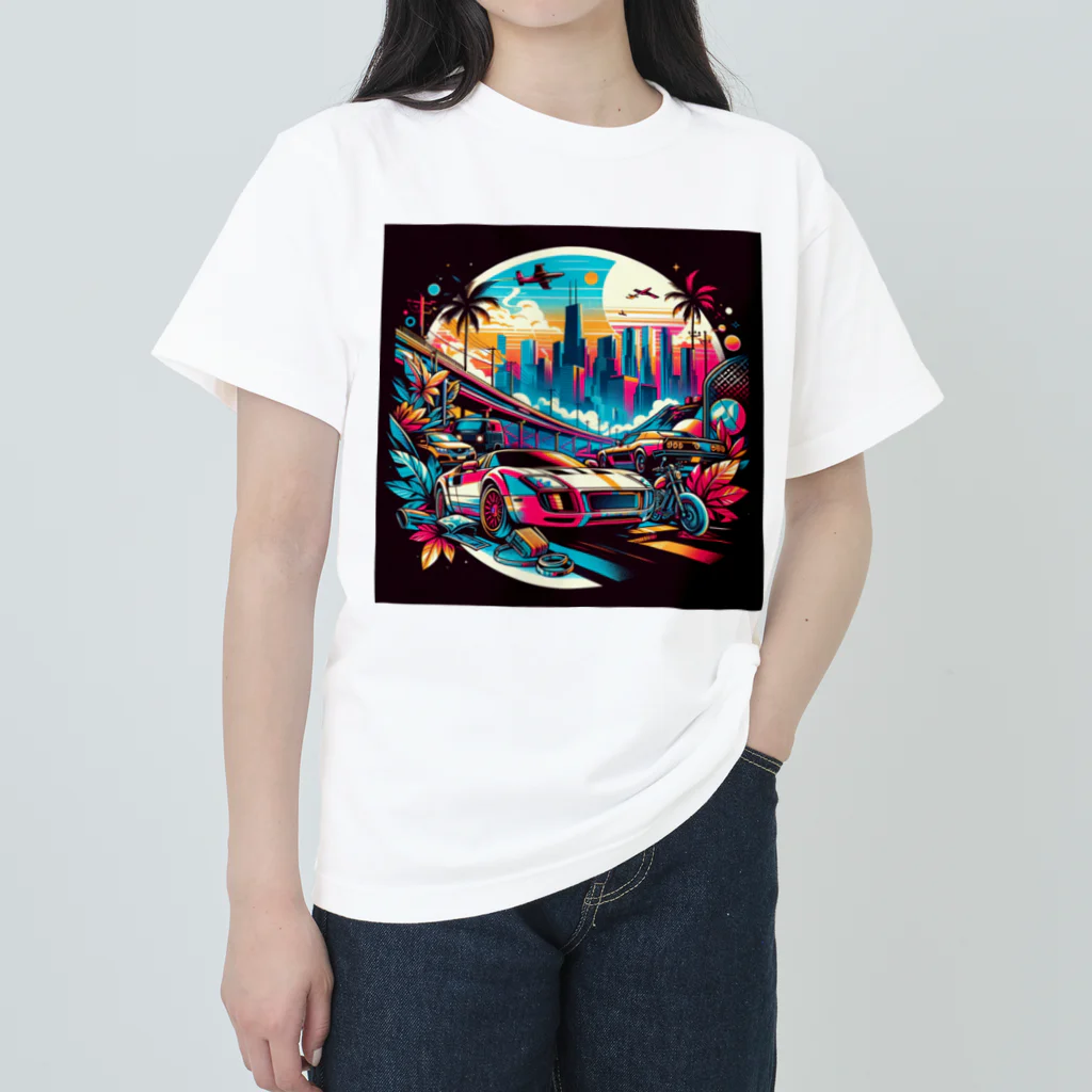 Overdrive Oasis-オーバードライブオアシス-のネオン・ナイトレース Heavyweight T-Shirt