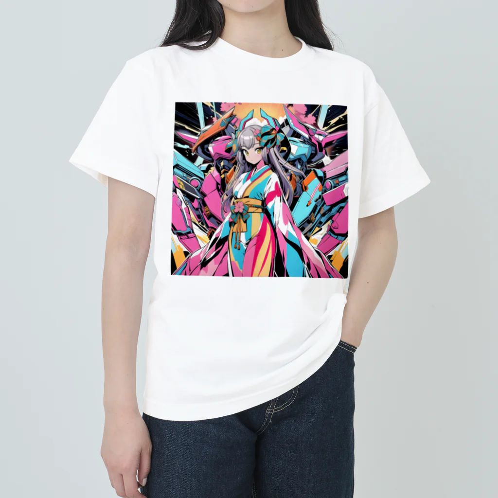 カピパーラの絢爛武装♪美麗アーマーパージガール♪ ヘビーウェイトTシャツ