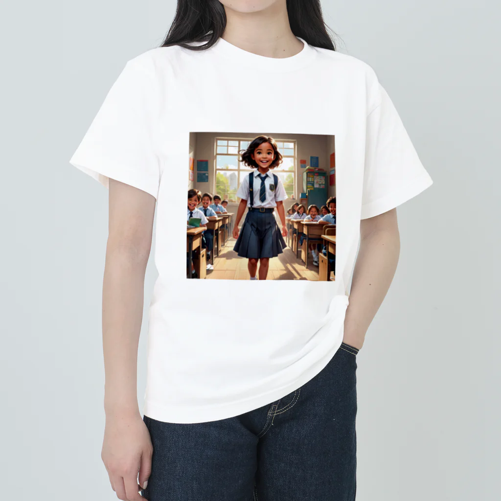 terurun19の海外の小学生 Heavyweight T-Shirt