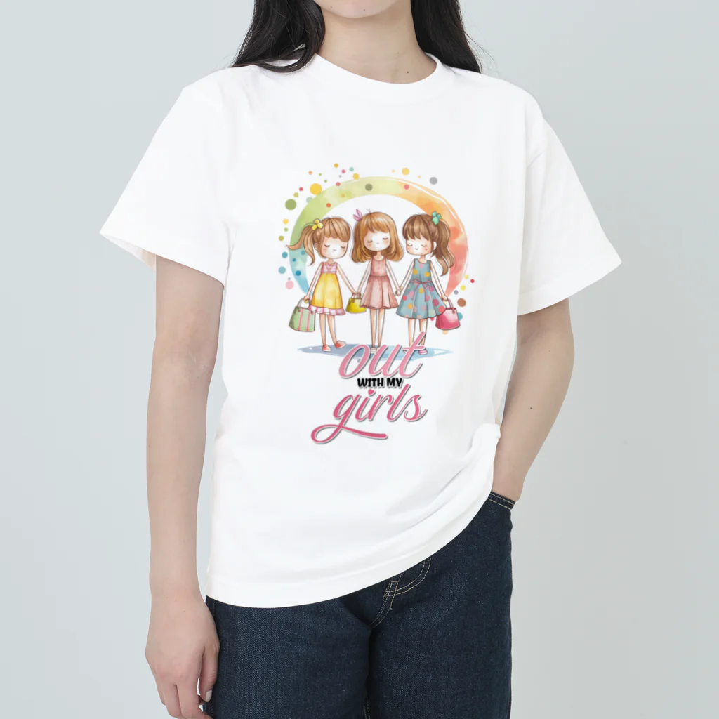 Stylo Tee Shopのガールズとお出かけ Heavyweight T-Shirt