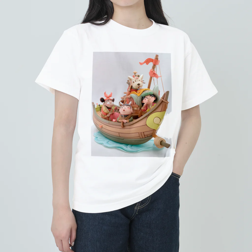 AQUAMETAVERSEの気の合う友と航海　なでしこ1478 Heavyweight T-Shirt