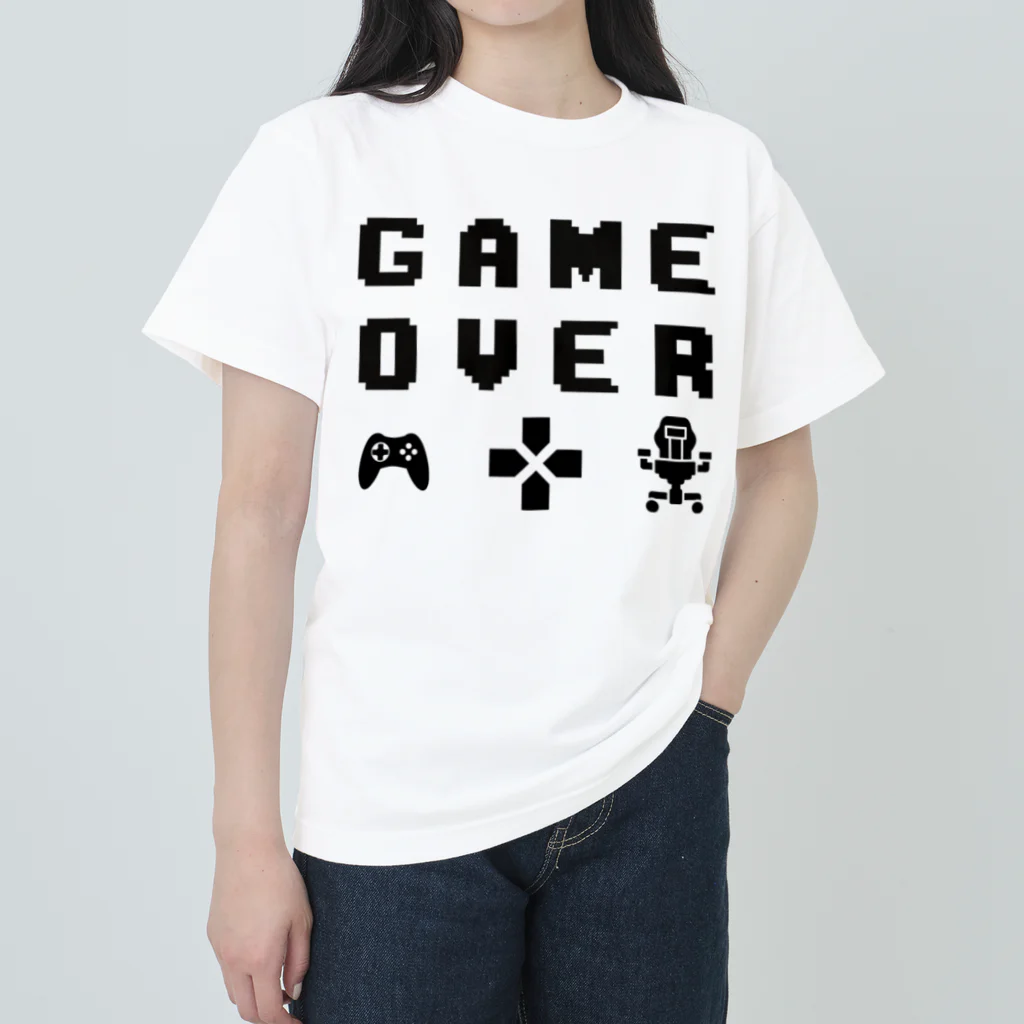 designerk　ＧＰのゲームオーバー　game over　GAME OVER Heavyweight T-Shirt