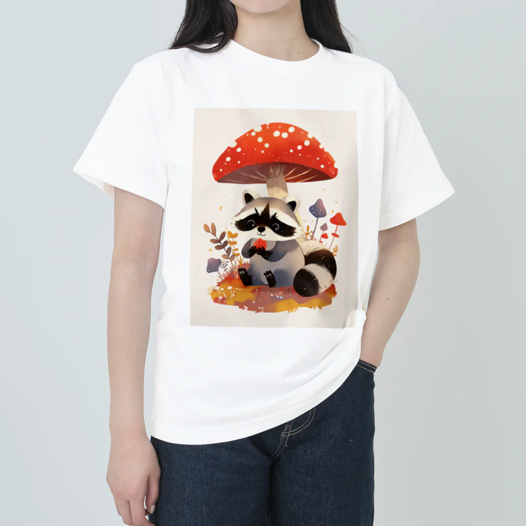 AQUAMETAVERSEのアライグマのお食事　Hime  2530 Heavyweight T-Shirt