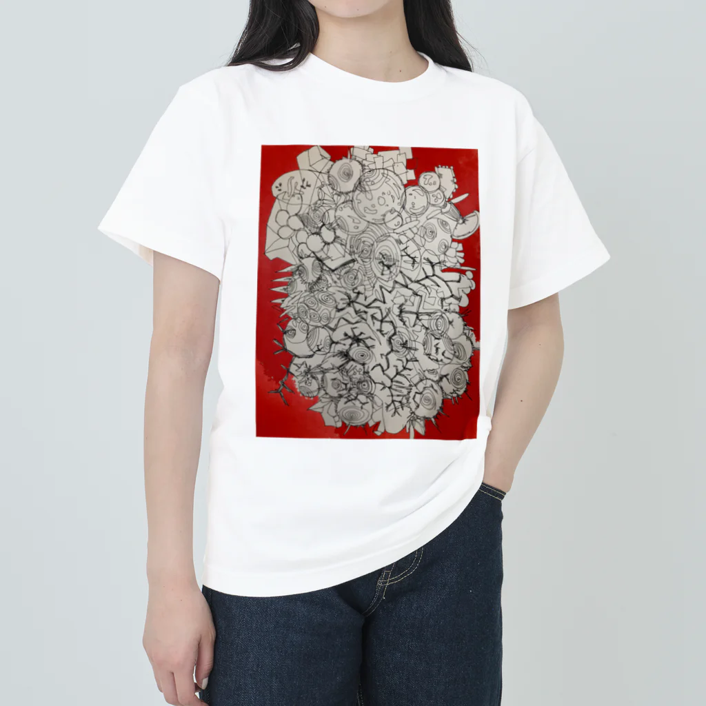 BEYOND_BEYONDの赤浄土 Heavyweight T-Shirt