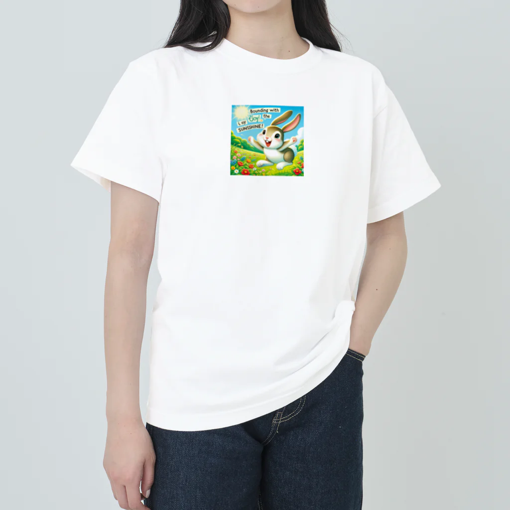 Yuya-Naganoの元気なウサギ ヘビーウェイトTシャツ