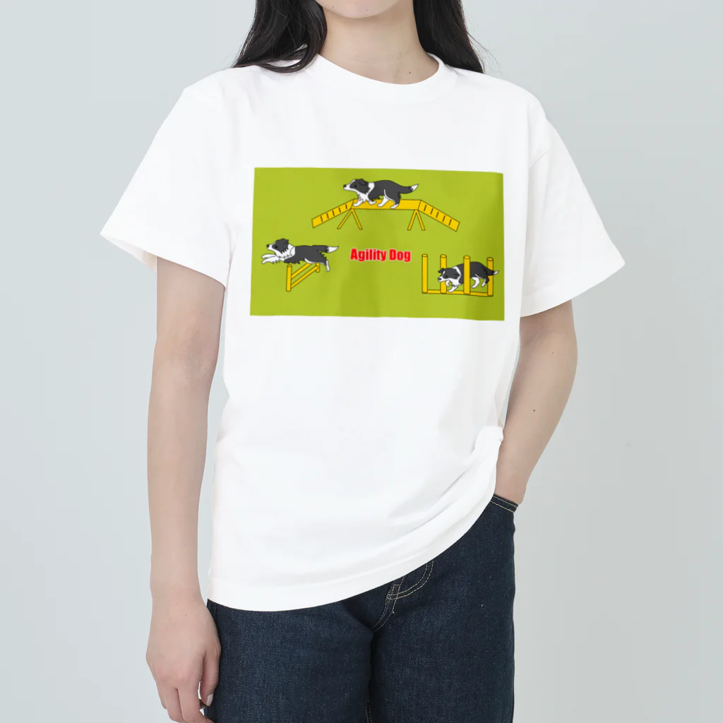 りきまるのアジリティーボーダーコリー Heavyweight T-Shirt