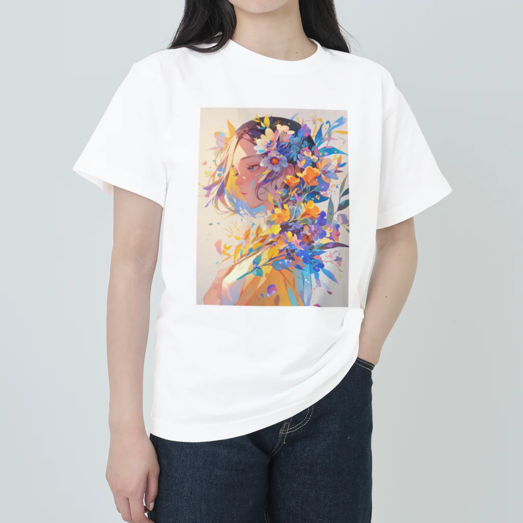 AQUAMETAVERSEの花に囲まれて　BLUE PLUM  691 Heavyweight T-Shirt