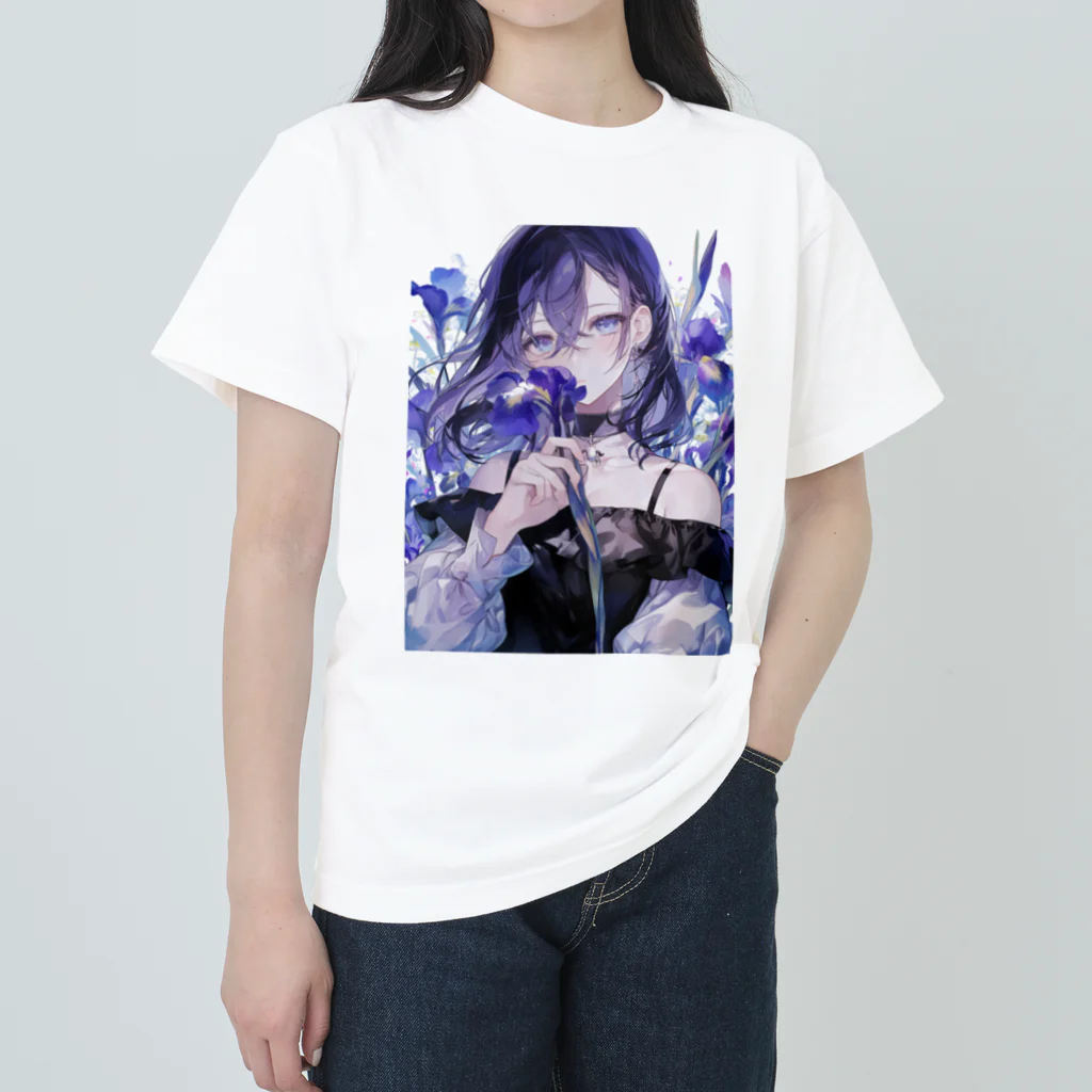 AQUAMETAVERSEの花菖蒲の優美な香り　BLUE PLUM  691 ヘビーウェイトTシャツ