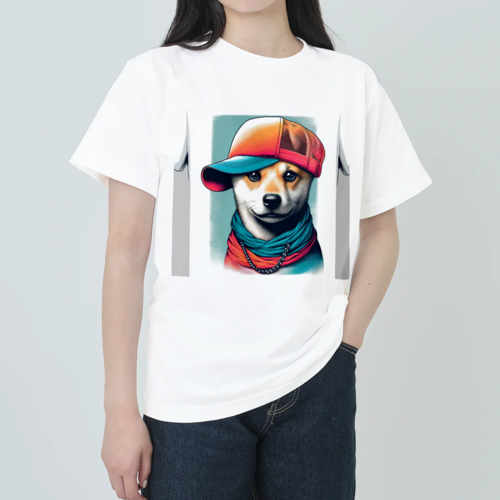 キャップ犬専門店のキャップ犬14 Heavyweight T-Shirt