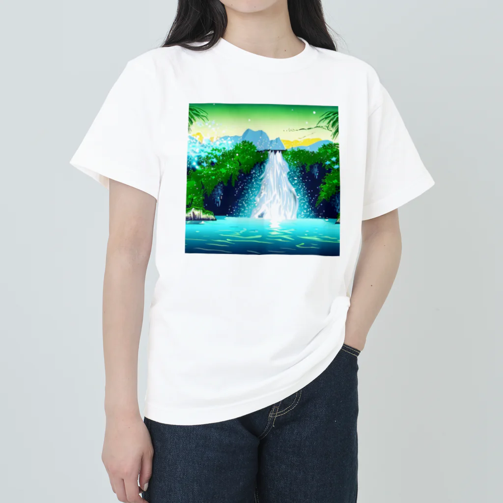 やま　イラストレーター　HEXA NET 販売美麗イラストレーター描きますの浮遊 Heavyweight T-Shirt