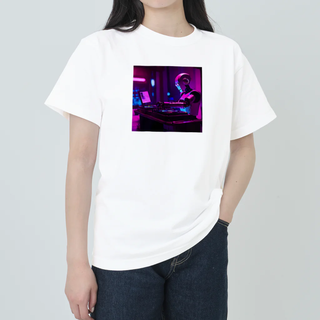 パワドラのDJロボット2 ヘビーウェイトTシャツ