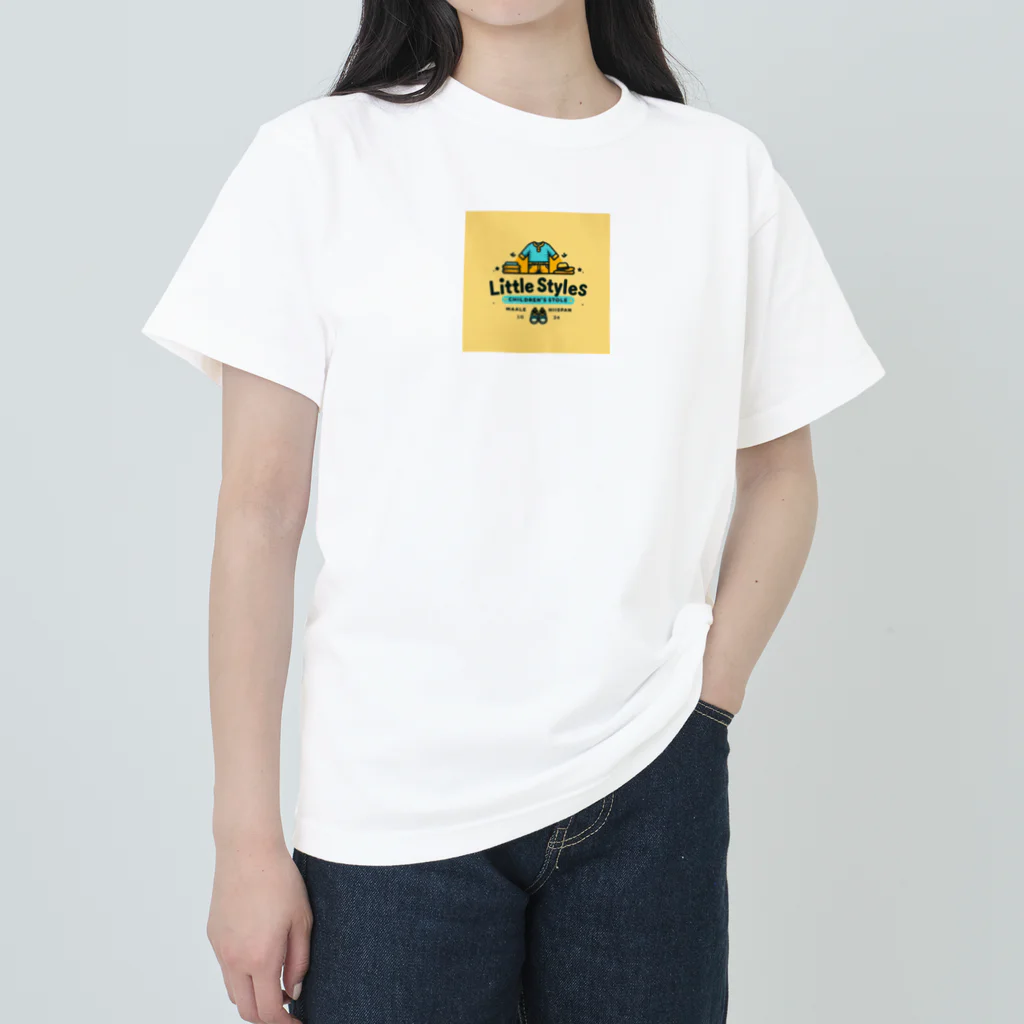 リトルスタイルズ　パパママ&子ども服のlittle styles yellow Heavyweight T-Shirt