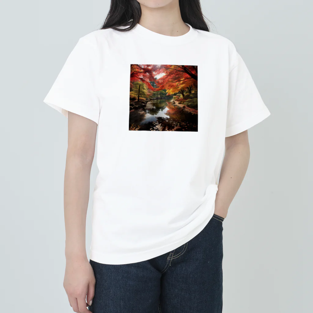 AQUAMETAVERSEの紅葉　なでしこ1478 ヘビーウェイトTシャツ