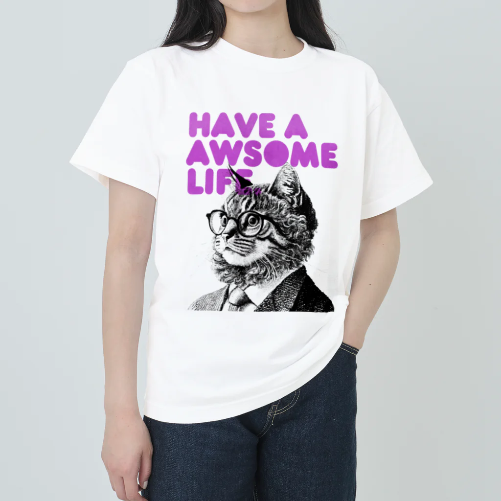 RainbowFam Plusの猫先輩 ヘビーウェイトTシャツ