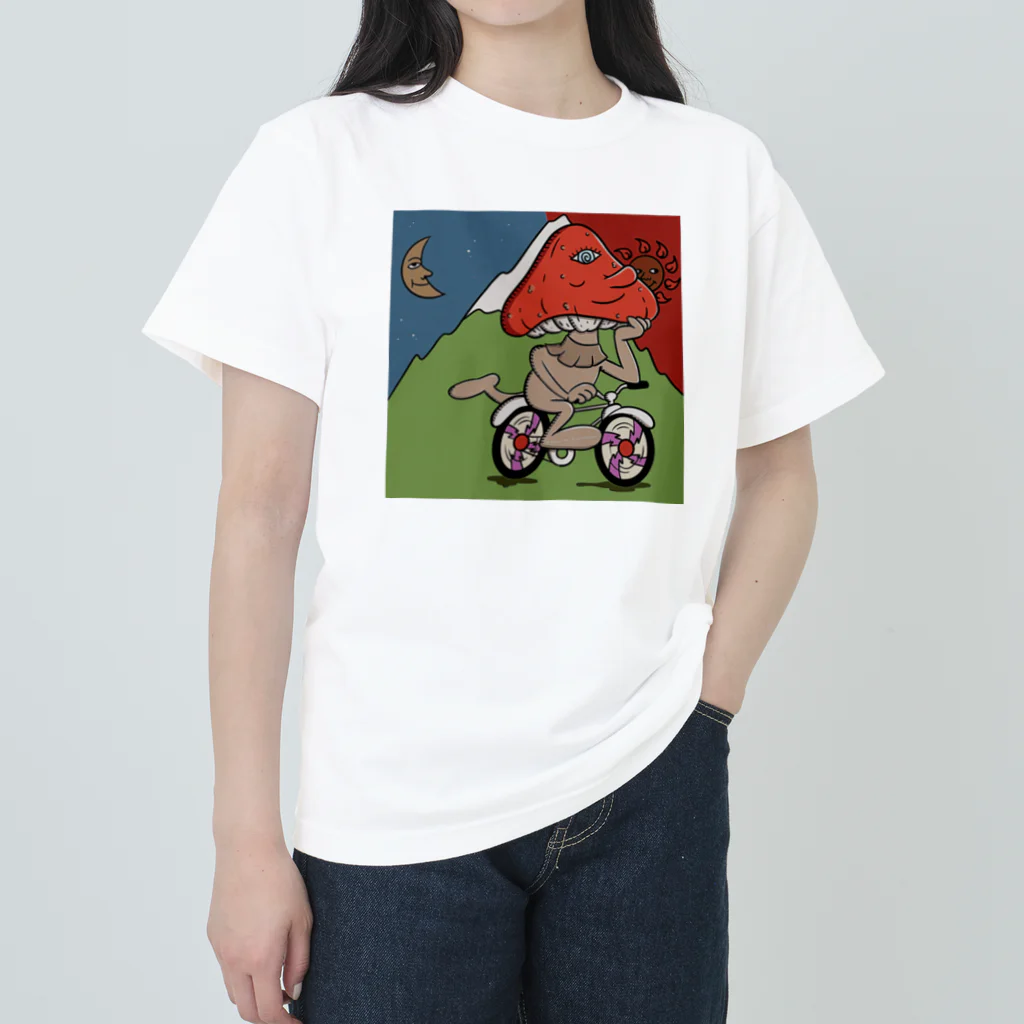 ノアの鳩胸公式SHOPのきのこちゃん Heavyweight T-Shirt