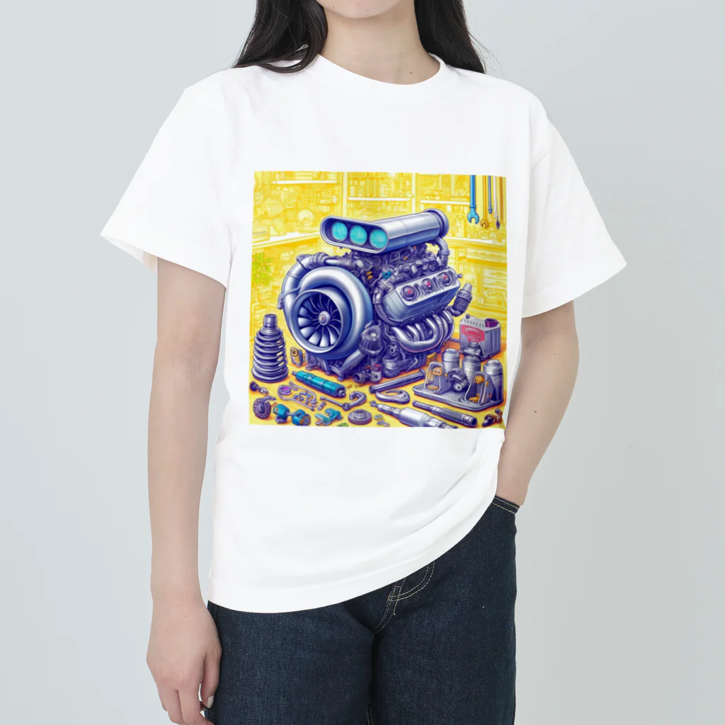 the blue seasonのメカニックの夢遊園地 ヘビーウェイトTシャツ