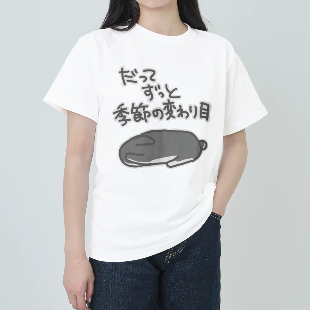 ミナミコアリクイ【のの】のずっと季節の変わり目【うさぎ】 ヘビーウェイトTシャツ