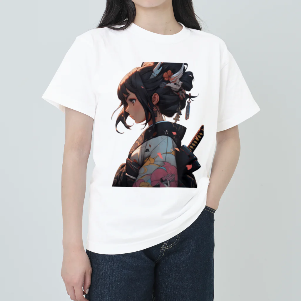 WakuWakustoreのBeautiful Samurai Heavyweight T-Shirt