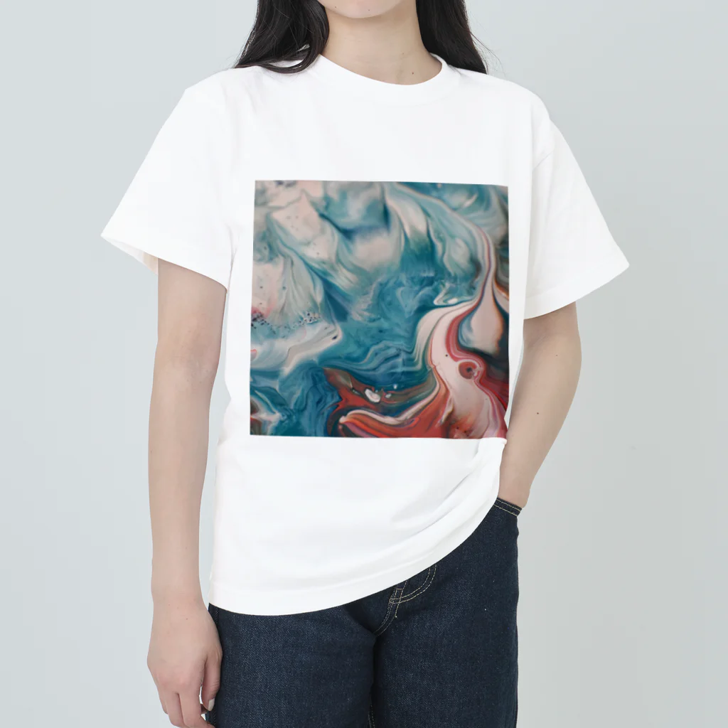 R-mayの鮮やかなマーブル Heavyweight T-Shirt