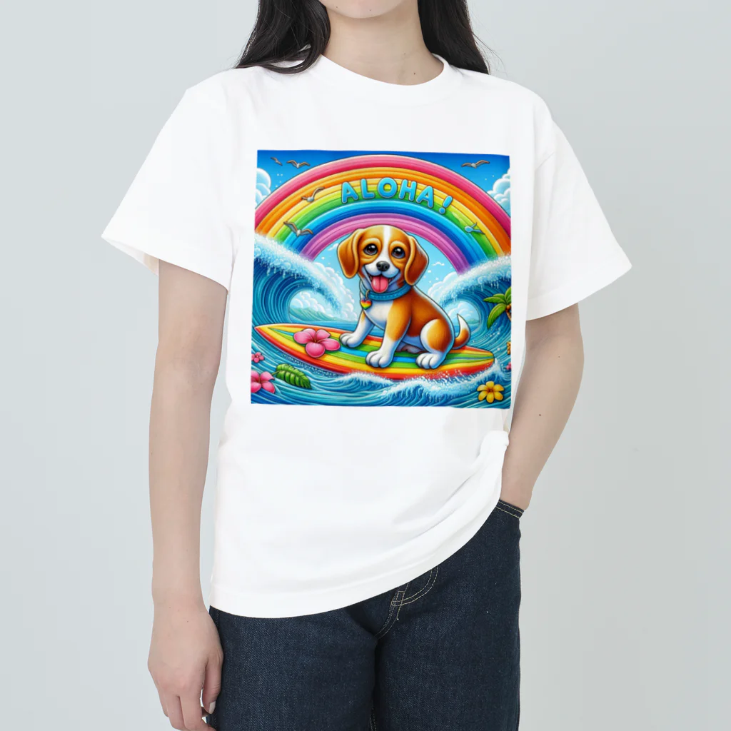 キューピットのアロハワンコ Heavyweight T-Shirt