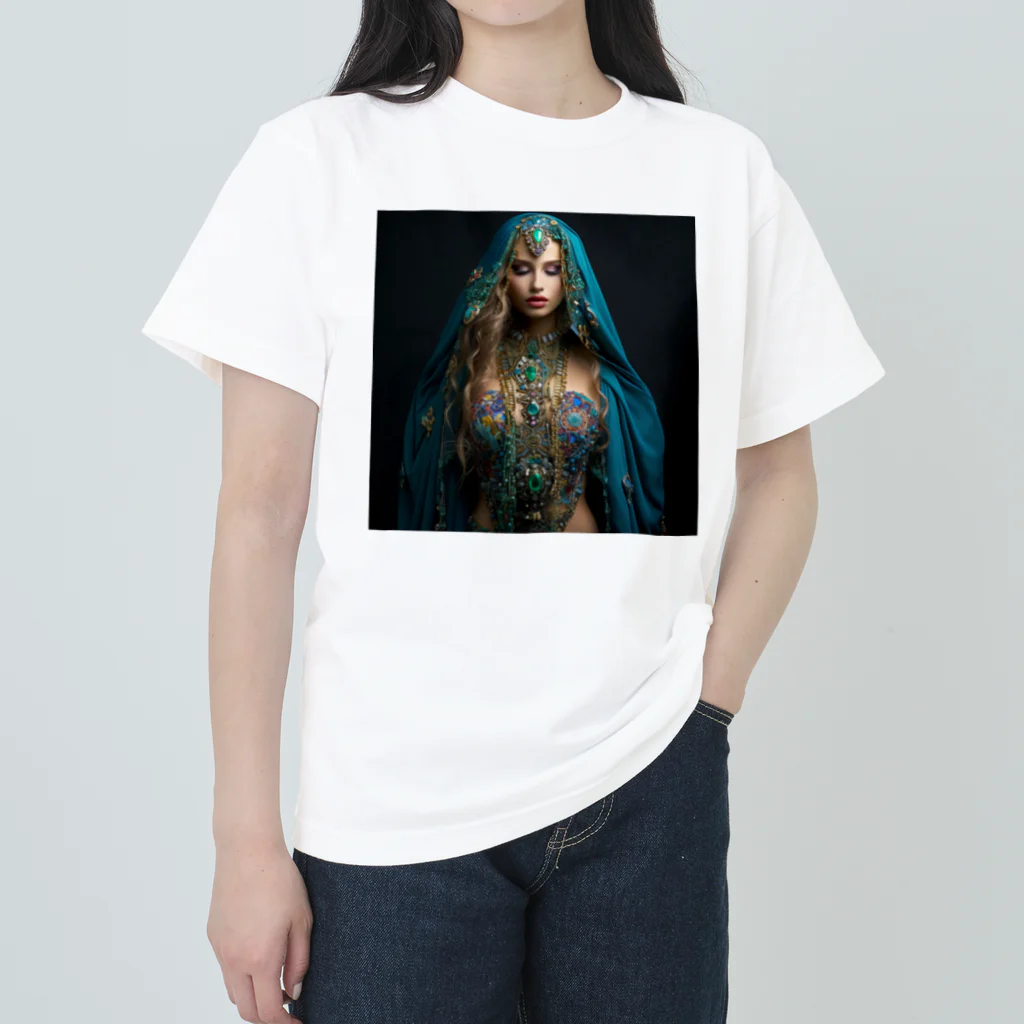 AQUAMETAVERSEのアクセサリーを体に　なでしこ1478 ヘビーウェイトTシャツ