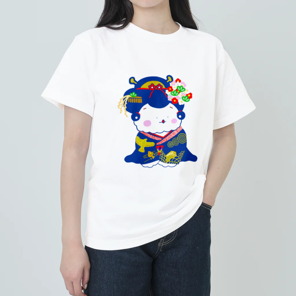 しぜんとあそんでるのの舞妓さん(紺) Heavyweight T-Shirt