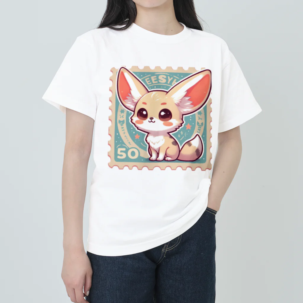 ゆうちゃんNFTいいねの耳長が可愛いフェネックちゃん Heavyweight T-Shirt