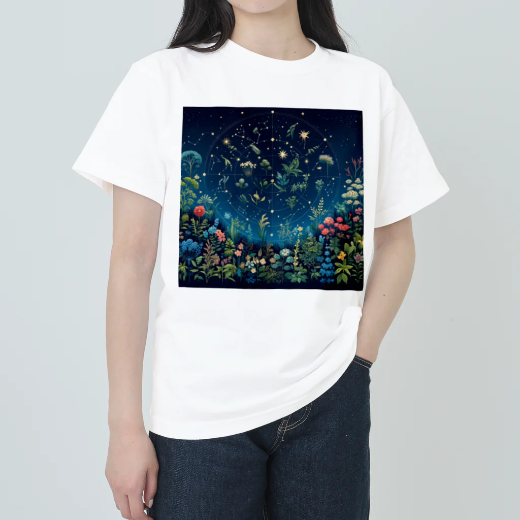 0denkundesuの星彩植譜 ヘビーウェイトTシャツ