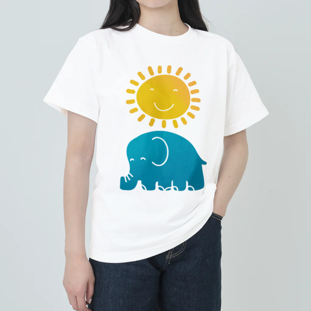 ゆでたま号.netの晴れだゾーウ！ ヘビーウェイトTシャツ