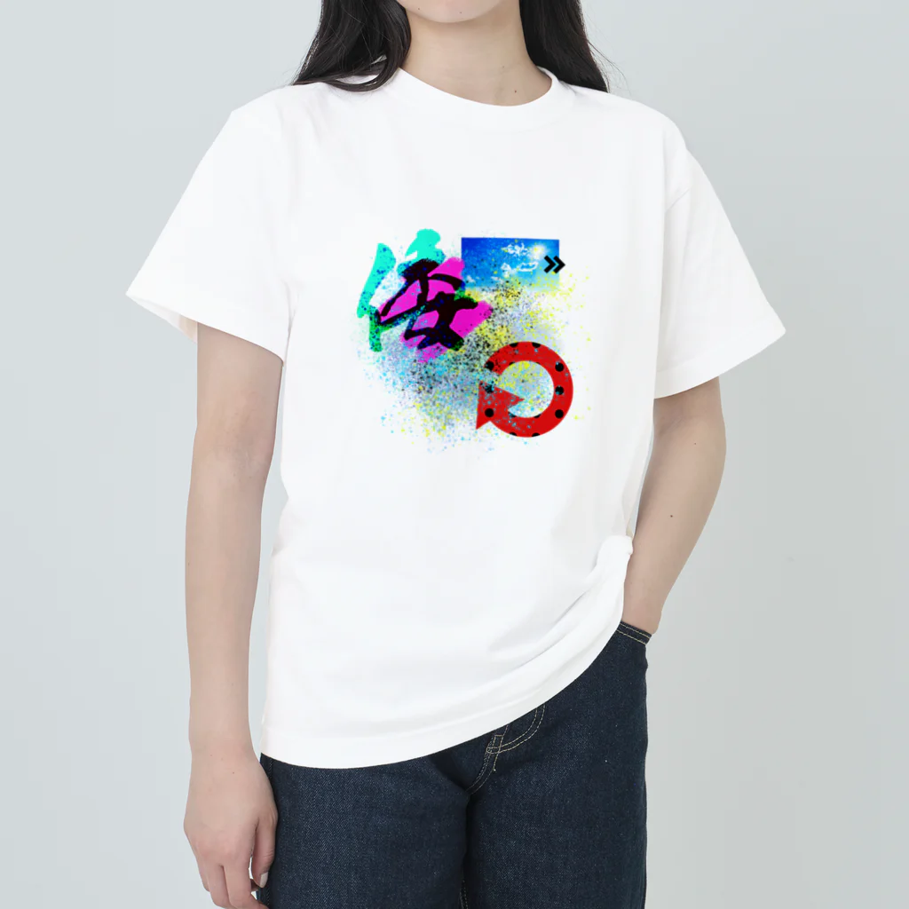 80s pop anime artの和テイストTシャツ Heavyweight T-Shirt