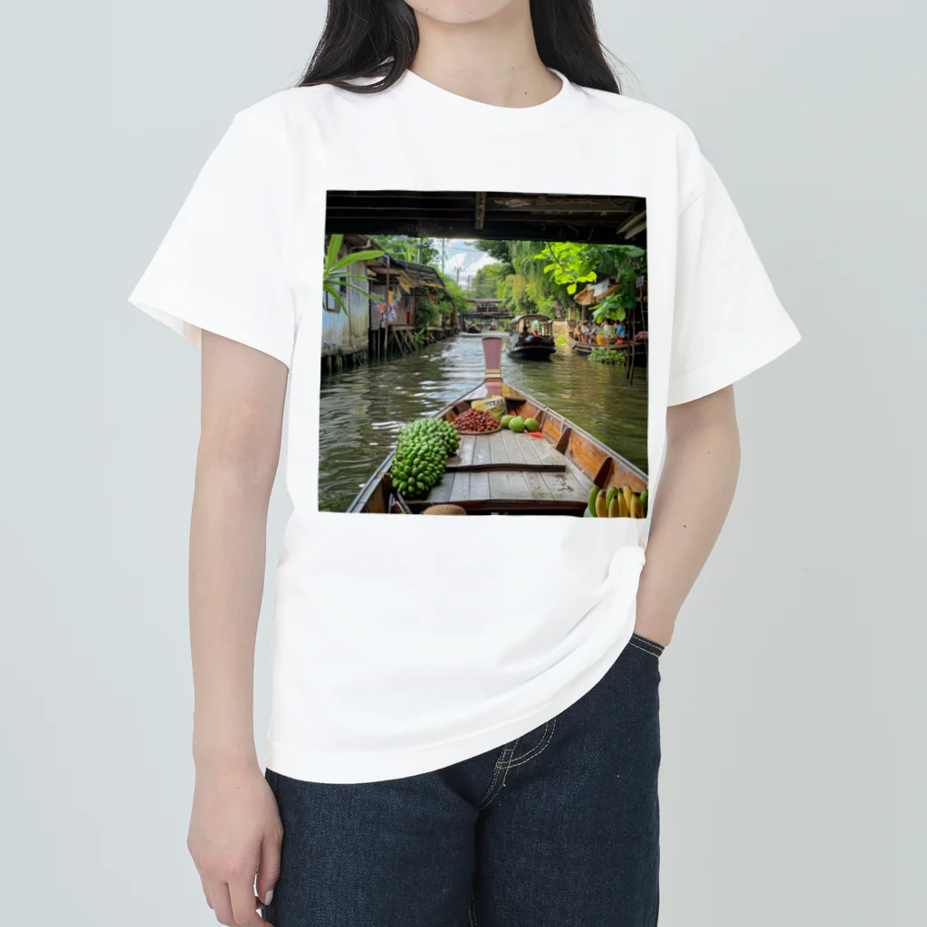 AQUAMETAVERSEの非日常のアジア旅　なでしこ1478 Heavyweight T-Shirt