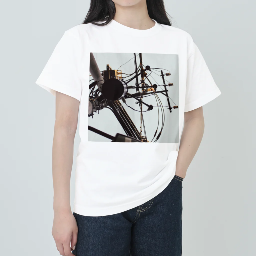 つむぎの電線4 Heavyweight T-Shirt