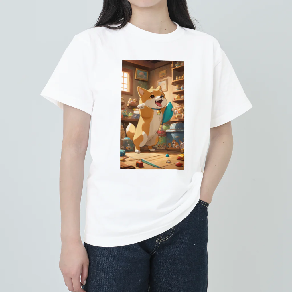 konoha_0326のしば犬くん ヘビーウェイトTシャツ