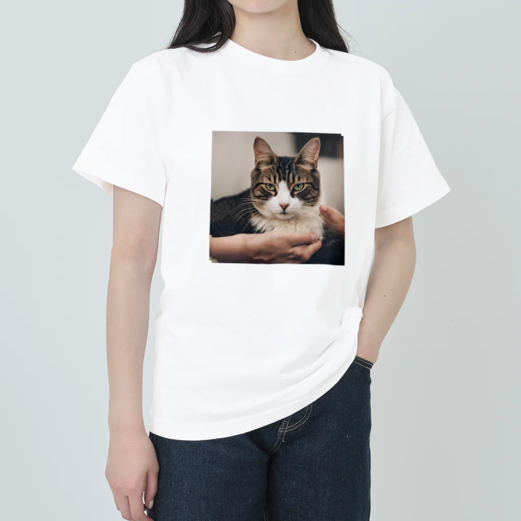 猫ちゃんとベタちゃん♪の癒しの猫グッズ♪ ヘビーウェイトTシャツ