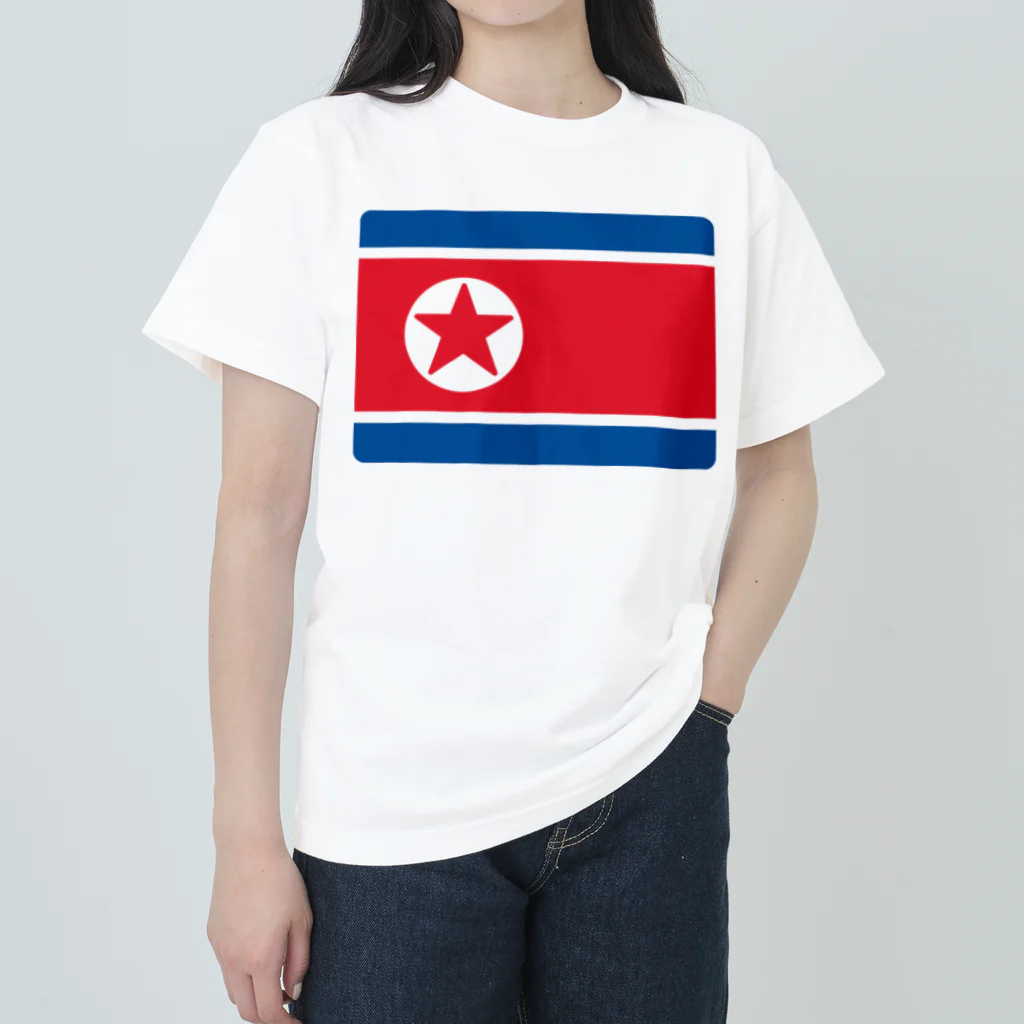 お絵かき屋さんの北朝鮮の国旗 ヘビーウェイトTシャツ