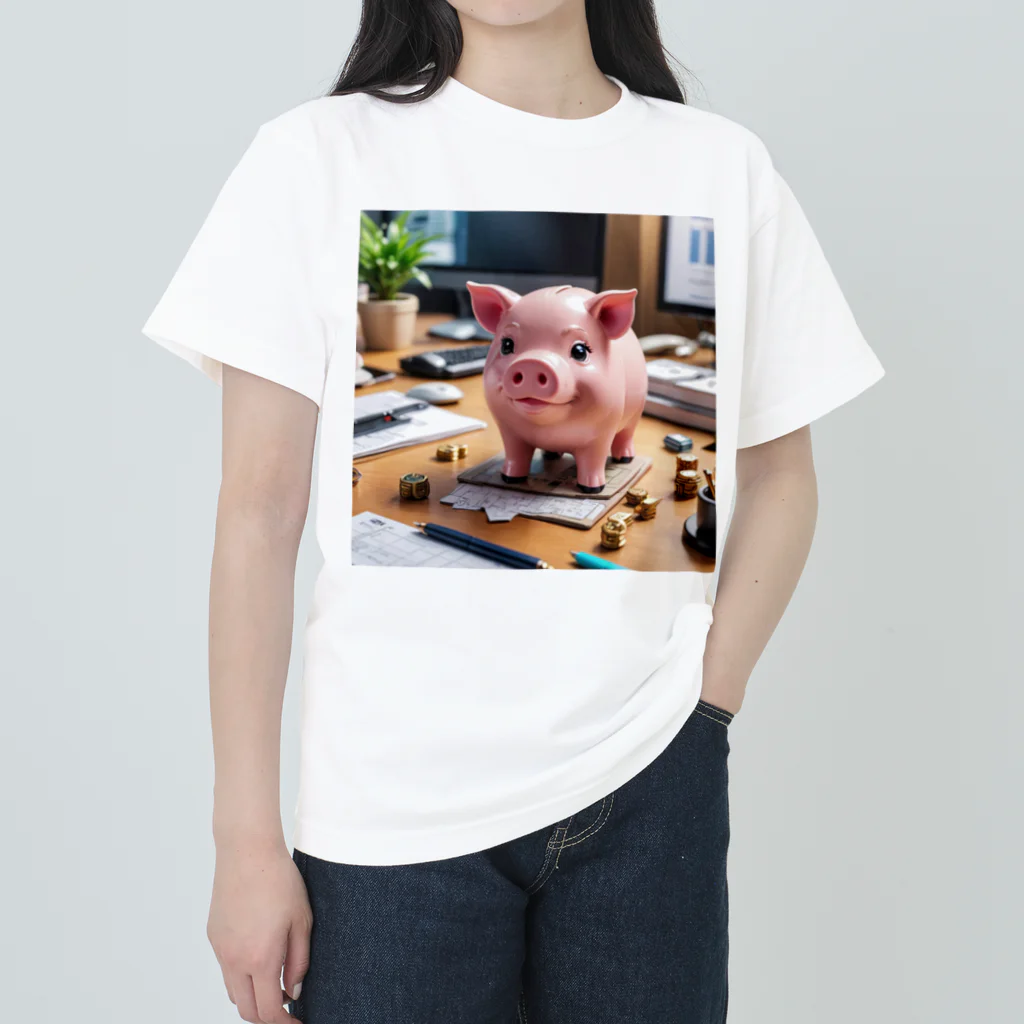 MTHの会社のビジネスモデルを構築するミニブタ Heavyweight T-Shirt